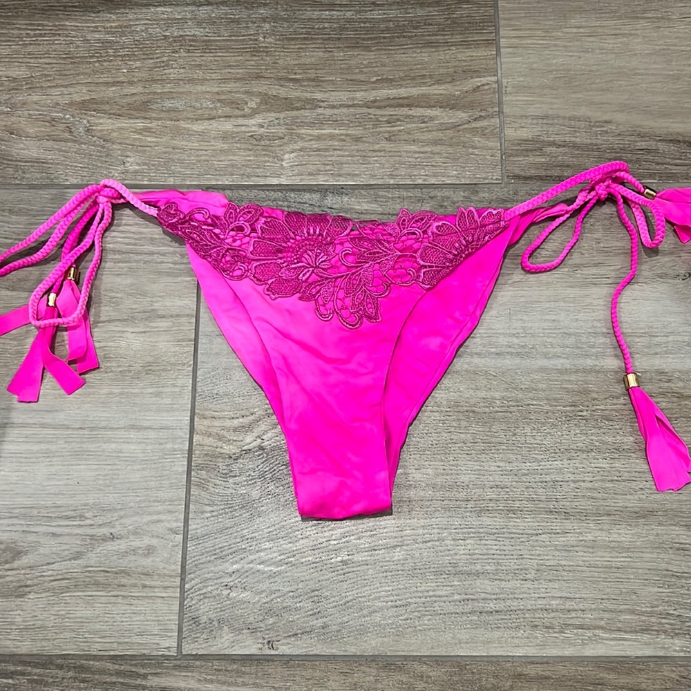 Blue life pink lace bikini bottoms